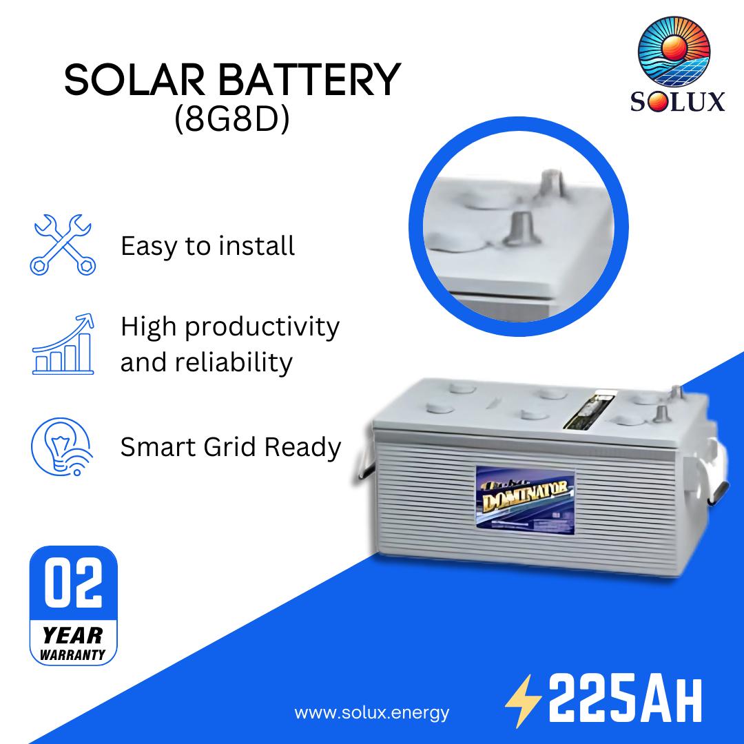 This is an image of MK Deka 8G8D 225Ah 12V Deep Cycle Sealed GEL Battery